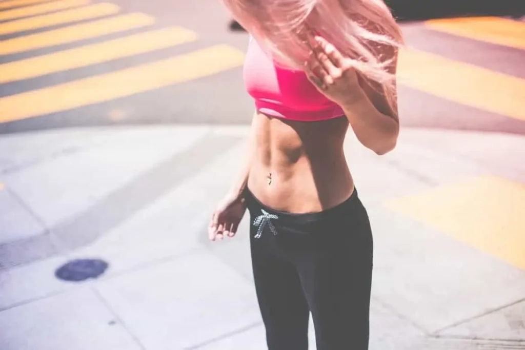 Woman with toned stomach after LA-EMS Body Sculpting Treatment Sedgley Park